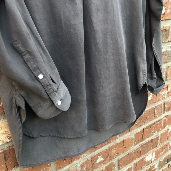 GAP Tencel Tunic Soft Black Top - Picture 4 of 6